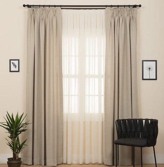 RÈM VẢI THÔ MÀU BE SÁNG