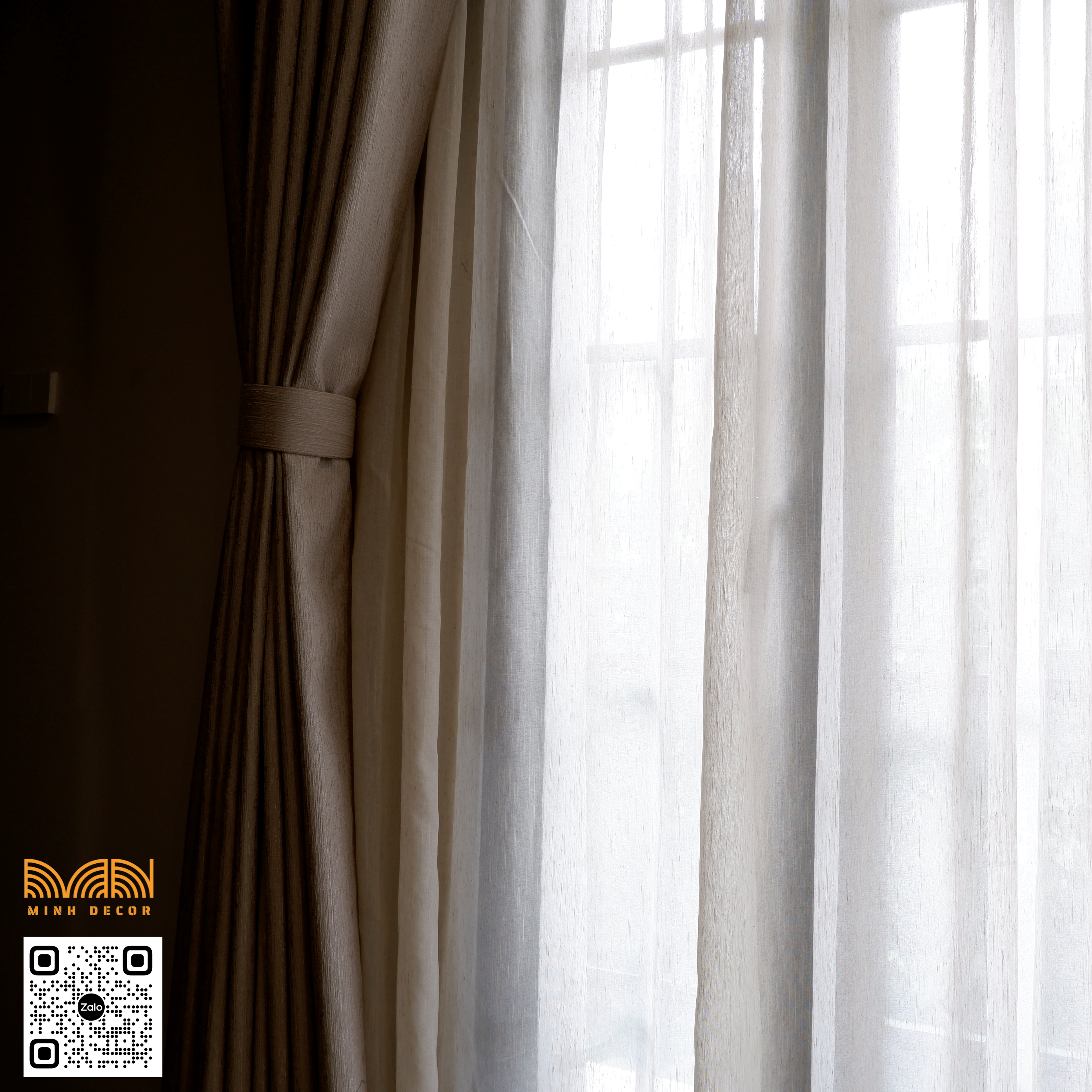 RÈM VẢI DỆT VÂN TWEED CAO CẤP