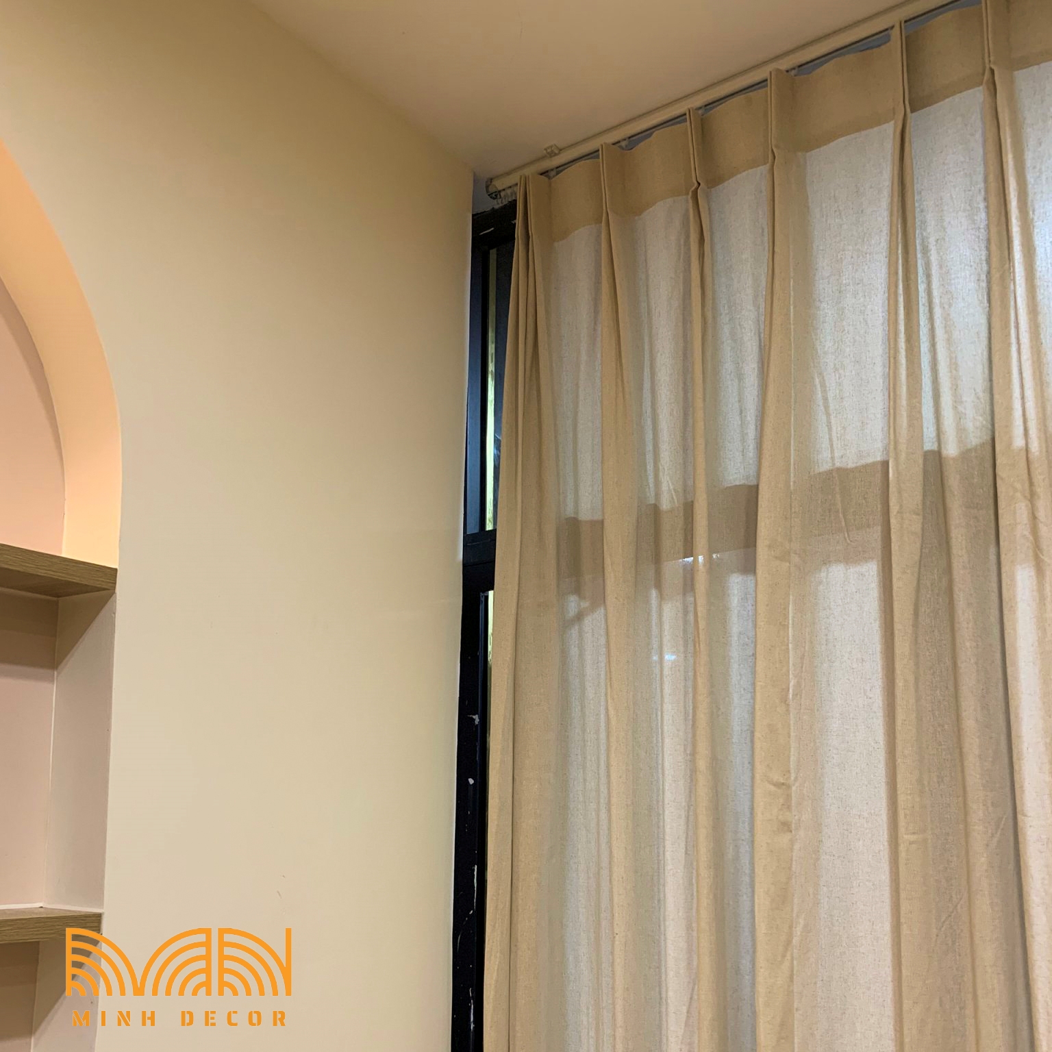 RÈM VẢI THÔ MỀM CHO PHÒNG KHÁCH