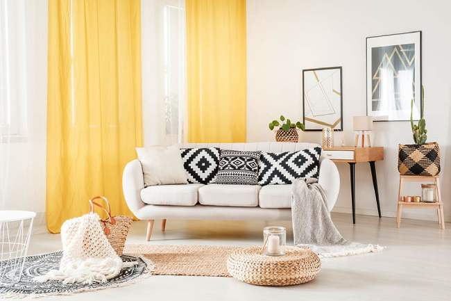 Chọn rèm cửa theo màu sơn tường